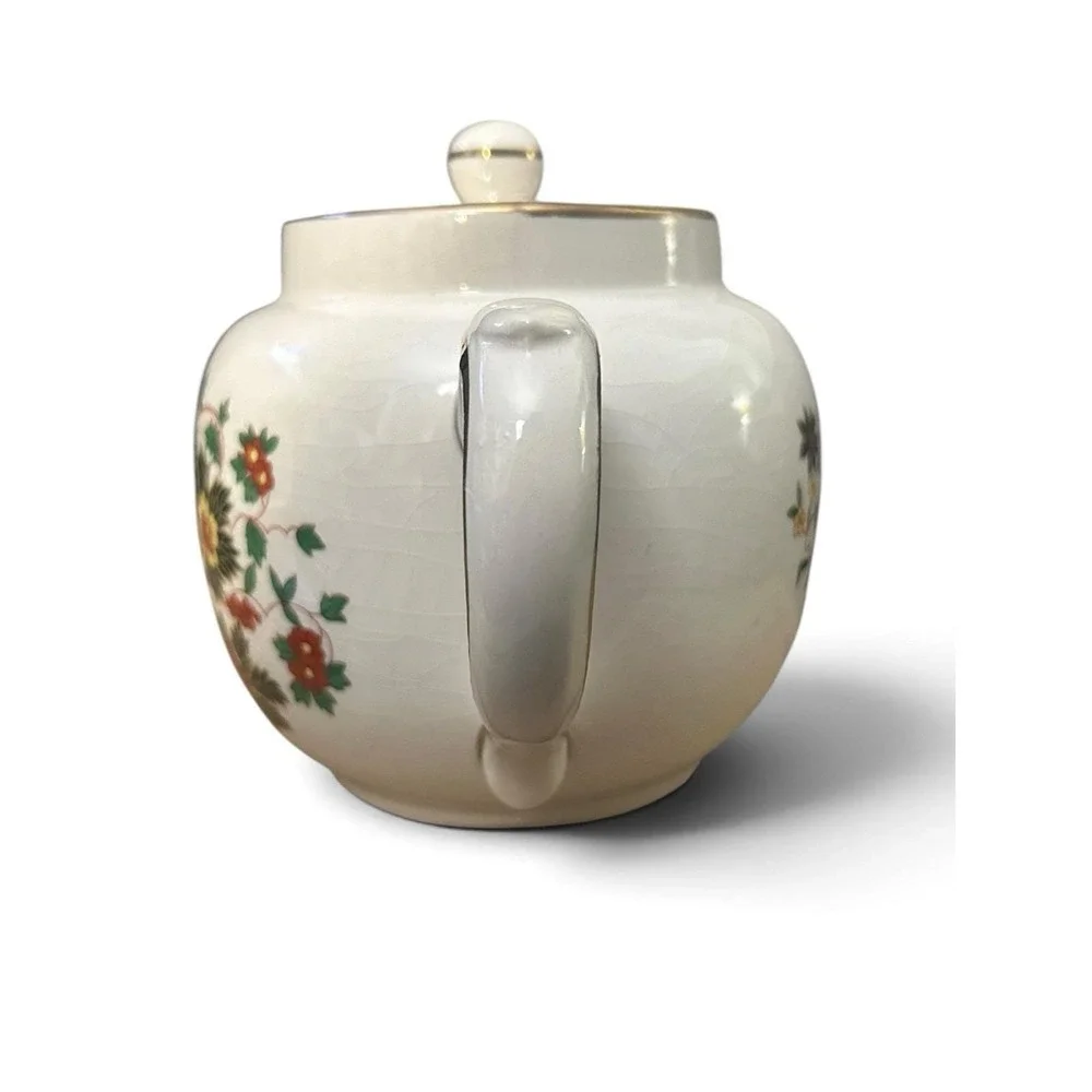Vintage Price Kensington Ceramic Chintz Teapot Floral Gold Trim England 4065